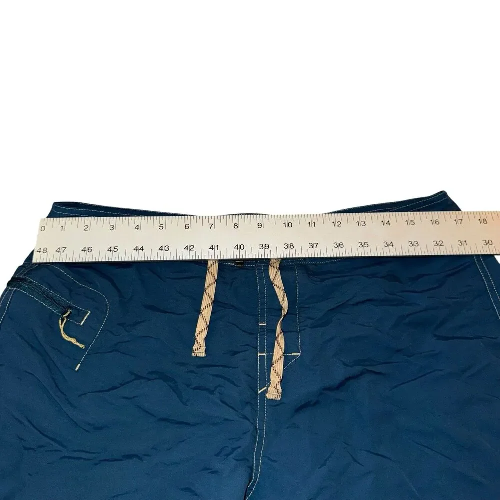 Patagonia Minimalist Wavefarer Board Shorts Blue Nylon Men Size 35 Summer - Picture 7 of 10